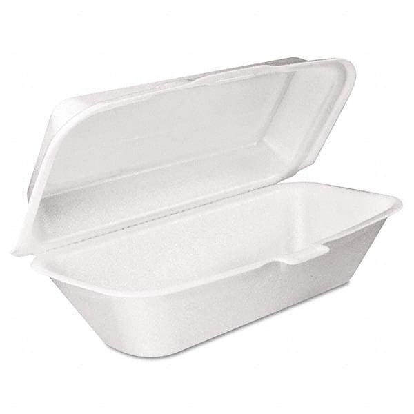 DART - Foam Hoagie Container with Removable Lid, 9-4/5 x 5-3/10 x 3-3/10, White, 125/Bag - Makers Industrial Supply