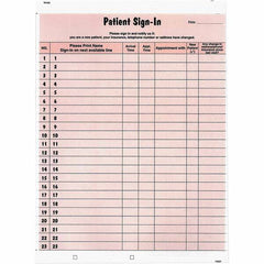 Tabbies - Note Pads, Writing Pads & Notebooks Writing Pads & Notebook Type: Sign-In Label Form Size: 8-1/2 x 11-5/8 - Makers Industrial Supply