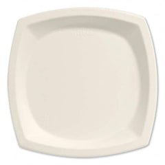 DART - Bare Eco-Forward Sugarcane Dinnerware, 10" Diam, Plate, Ivory, 125/Pack - Makers Industrial Supply