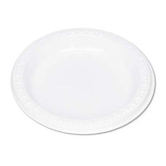 Tablemate Products - Plastic Dinnerware, Plates, 6" Diam, White, 125/Pack - Makers Industrial Supply