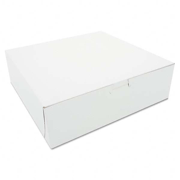 Tuck-Top Bakery Boxes, 10w x 10d x 3h, White, 200/Carton White