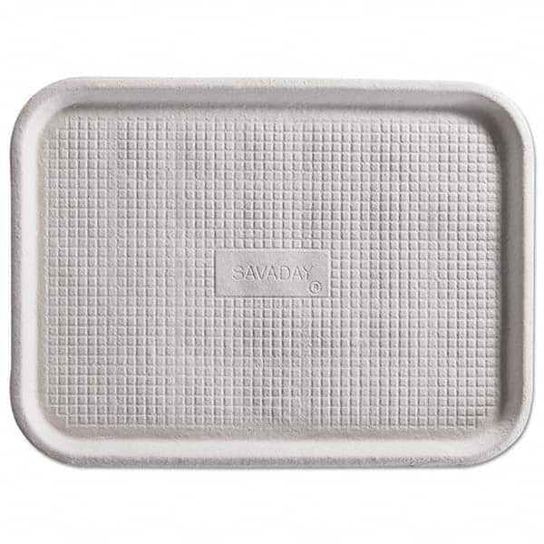 Savaday Molded Fiber Flat Food Tray, White, 12x16, 200/Carton White