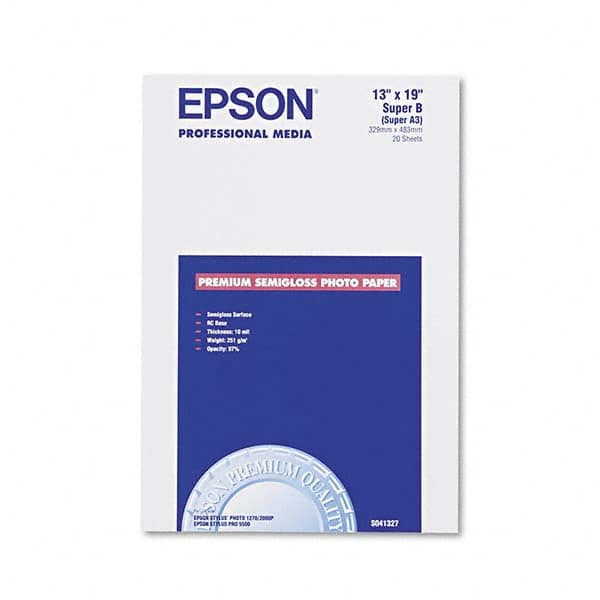 Epson - Office Machine Supplies & Accessories Office Machine/Equipment Accessory Type: Photo Paper For Use With: Inkjet Printers - Makers Industrial Supply