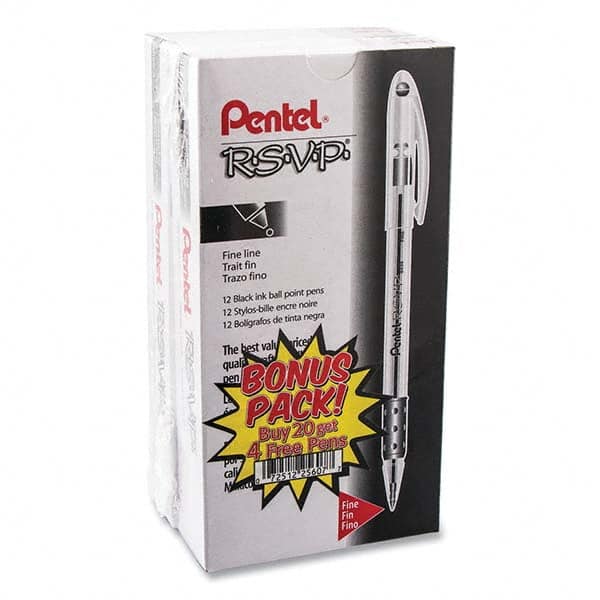 Pentel - Pens & Pencils Type: Ball Point Pen Color: Black - Makers Industrial Supply