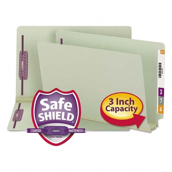 SMEAD - File Folders, Expansion Folders & Hanging Files Folder/File Type: File Folders with End Tab Color: Green - Makers Industrial Supply