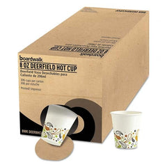 Boardwalk - Convenience Pack Paper Hot Cups, 8 oz, Deerfield Print, 306/Carton - Makers Industrial Supply