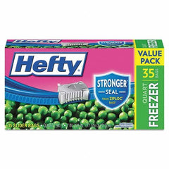 Hefty - Reclosable Food & Sandwich Bags Volume Capacity: 1 Qt. Width (Inch): 7 - Makers Industrial Supply