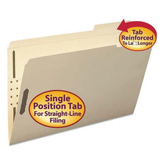 SMEAD - File Folders, Expansion Folders & Hanging Files Folder/File Type: File Folders with Top Tab Fastener Color: Manila - Makers Industrial Supply