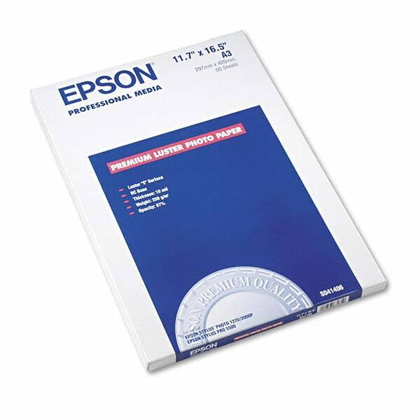 Epson - Office Machine Supplies & Accessories Office Machine/Equipment Accessory Type: Photo Paper For Use With: Inkjet Printers - Makers Industrial Supply