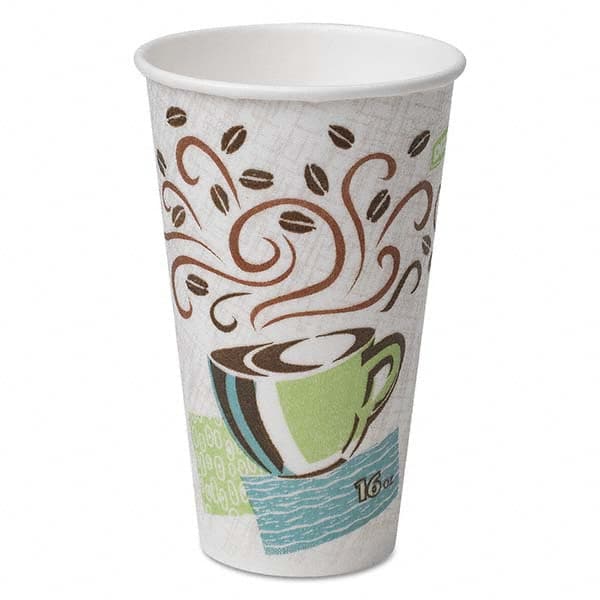 Dixie - PerfecTouch Paper Hot Cups, 16 oz, Coffee Dreams Design, 50/Pack, 20 Packs/Carton - Makers Industrial Supply