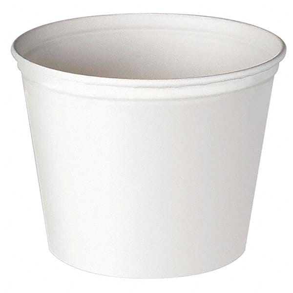 DART - Double Wrapped Paper Bucket, Unwaxed, White, 53 oz, 50/Pack - Makers Industrial Supply