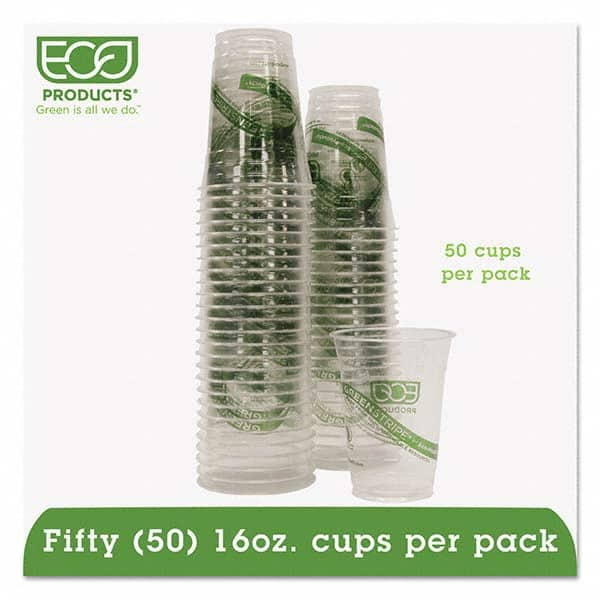 ECO PRODUCTS - GreenStripe Renewable/Compostable Cold Cups Convenience Pack, 16 oz, 50/PK - Makers Industrial Supply