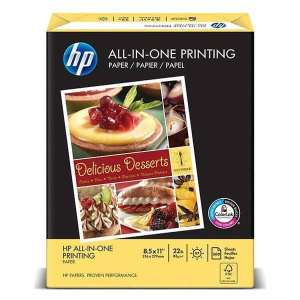 Hewlett-Packard - Office Machine Supplies & Accessories Office Machine/Equipment Accessory Type: Copy Paper For Use With: Laser Printers; Inkjet Printers - Makers Industrial Supply