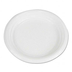 Boardwalk - Hi-Impact Plastic Dinnerware, Plate, 6" Diam, White, 1000/Carton - Makers Industrial Supply