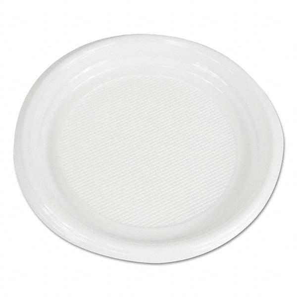 Boardwalk - Hi-Impact Plastic Dinnerware, Plate, 9" Diam, White, 500/Carton - Makers Industrial Supply