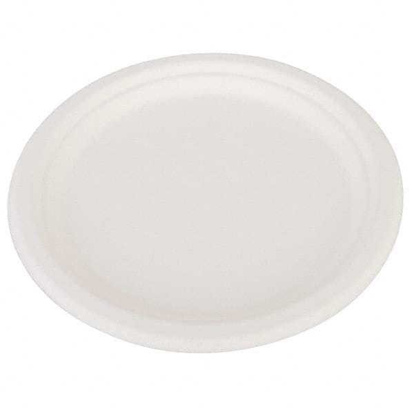 SCT - ChampWare Heavyweight Bagasse Dinnerware, Plate, 10", White, 500/Carton - Makers Industrial Supply