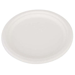 SCT - ChampWare Heavyweight Bagasse Dinnerware, Plate, 10", White, 500/Carton - Makers Industrial Supply