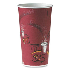 DART - Polycoated Hot Paper Cups, 20 oz, Bistro Design, 600/Carton - Makers Industrial Supply