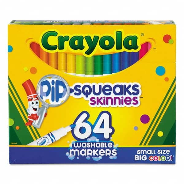 Crayola - Markers & Paintsticks Type: Washable Marker Color: Assorted - Makers Industrial Supply