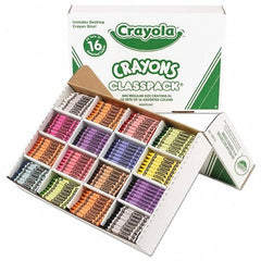 Crayola - Markers & Paintsticks Type: All Purpose Wax Crayon Color: Assorted - Makers Industrial Supply