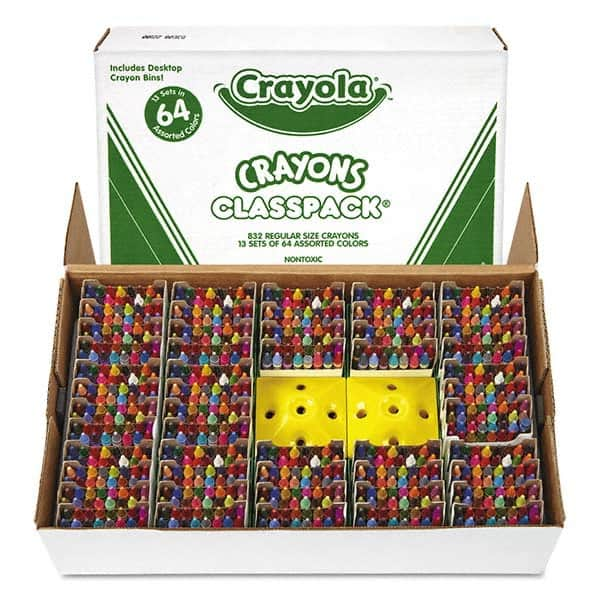 Crayola - Markers & Paintsticks Type: All Purpose Wax Crayon Color: Assorted - Makers Industrial Supply