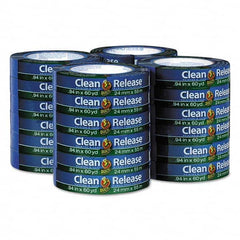 Duck - 15/16" Wide x 60 Yd Long x 5.3 mil Blue Crepe Paper Painter's Tape - Makers Industrial Supply