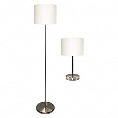 LEDU - Task Lights Fixture Type: Floor Lamp Color: Silver/White - Makers Industrial Supply