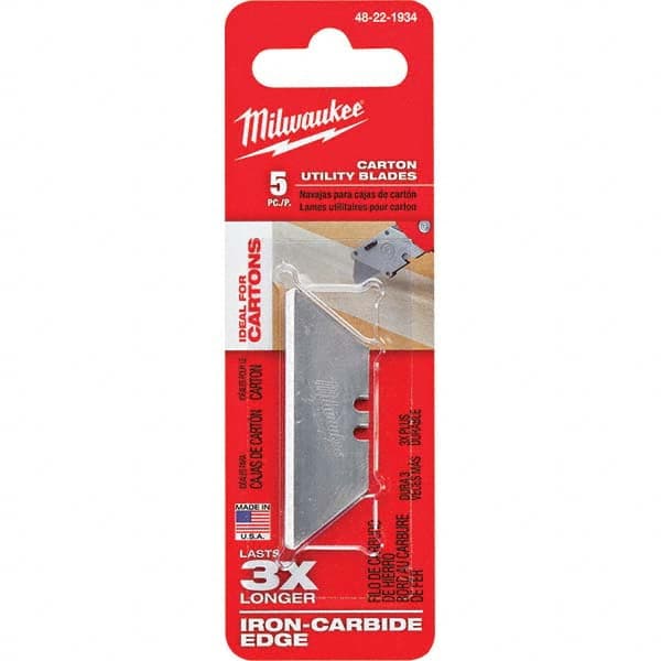 Milwaukee Tool - Knife Blades Type: Utility Knife Blade Material: Carbon Steel - Makers Industrial Supply