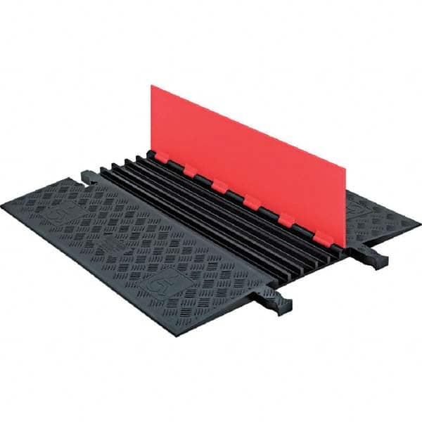 Checkers - On Floor Cable Covers Cover Material: Polyurethane Number of Channels: 5 - Makers Industrial Supply