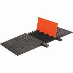 Checkers - On Floor Cable Covers Cover Material: Polyurethane Number of Channels: 5 - Makers Industrial Supply