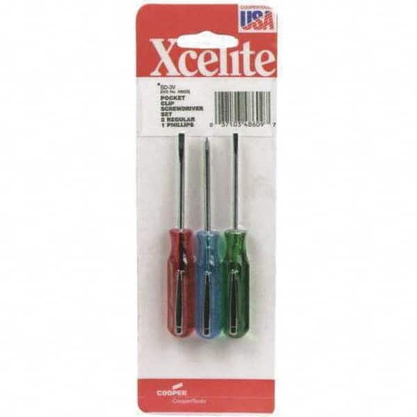 Xcelite - Screwdriver Sets Screwdriver Types Included: Slotted; Phillips Number of Pieces: 3 - Makers Industrial Supply