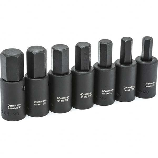 Crescent - Hex & Torx Bit Socket Sets Type: Impact Hex Bit Socket Set Drive Size: 1/2 - Makers Industrial Supply