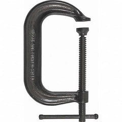 C-Clamp: 6″ Max Opening, 4-1/8″ Throat Depth, Forged Steel 6,900 lb Load Capacity, Deep Throat