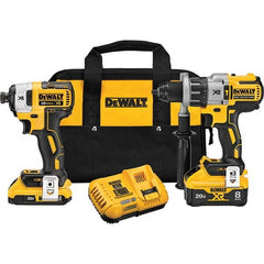 DeWALT - Cordless Tool Combination Kits Voltage: 20 Tools: 1/2" Brushless Hammer Drill/Driver; 1/4" Impact Driver - Makers Industrial Supply