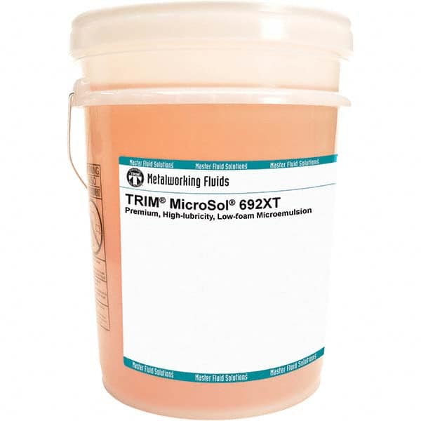 Master Fluid Solutions - TRIM MicroSol 692XT 5 Gal Pail Cutting, Drilling, Sawing, Grinding, Tapping & Turning Fluid - Makers Industrial Supply