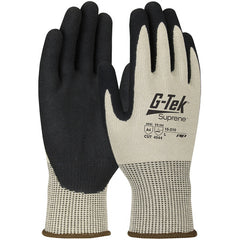 ‎15-210/M Coated Gloves w/Polykor - G-Tek Suprene - Tan 13G Nano Shell - Nitrile MicroSurface Grip - A4 - Exact Industrial Supply