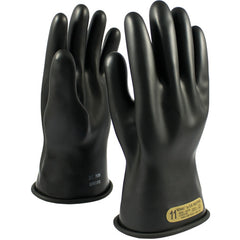 ‎150-00-11/8 - Novax - Natural Rubber Insulating Glove - Class 00 - 11″ - Black - Straight Cuff - Exact Industrial Supply