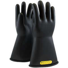 ‎150-2-14/10 - Novax - Natural Rubber Insulating Glove - Class 2 - 14″ - Black - Straight Cuff - Exact Industrial Supply