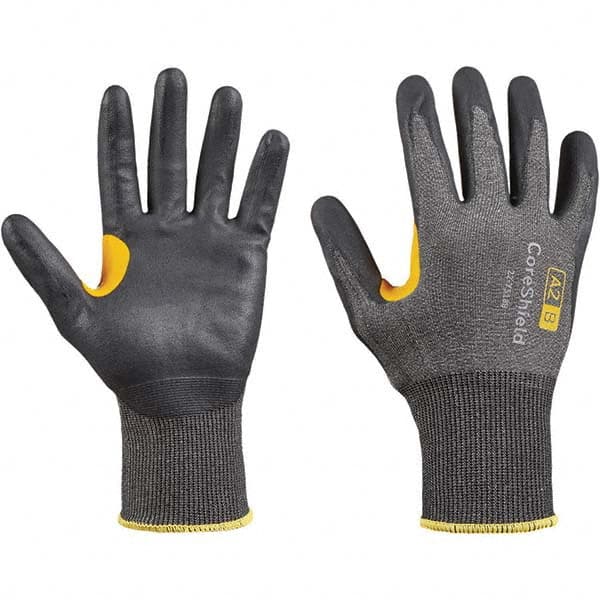 Honeywell - Size M (8), ANSI Cut Lvl A2, Puncture Lvl 1, Abrasion Lvl 6, Nitrile Coated Cut Resistant Gloves - Makers Industrial Supply