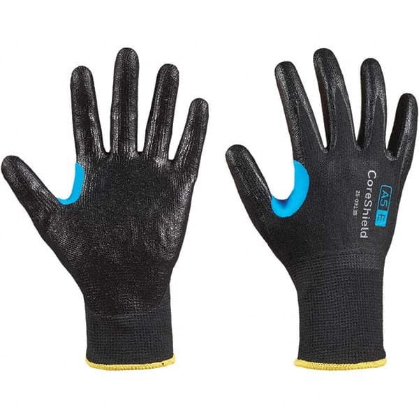 Honeywell - Size M (8), ANSI Cut Lvl A5, Puncture Lvl 1, Abrasion Lvl 6, Nitrile Coated Cut Resistant Gloves - Makers Industrial Supply