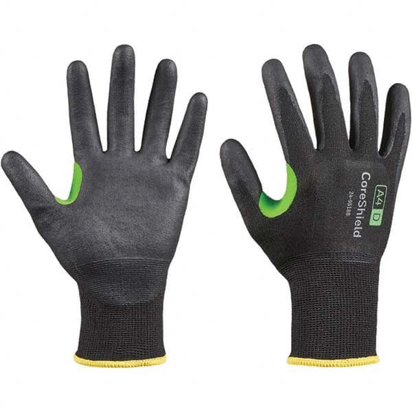 Honeywell - Size L (9), ANSI Cut Lvl A4, Puncture Lvl 1, Abrasion Lvl 6, Nitrile Coated Cut Resistant Gloves - Makers Industrial Supply