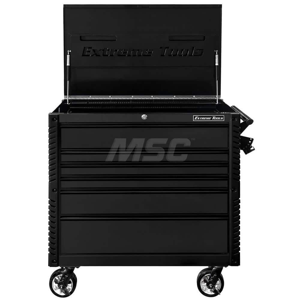 Tool Storage Carts; Type: Tool Cart; Number of Drawers: 6.000; Width Range: 36″ - 47.9″; Depth Range: 24″ - 29.9″; Height Range: 36″ - 47.9″; Load Capacity (Lb.): 1600.000; Color: Cart Matte Black with Black Trim; Type: Tool Cart