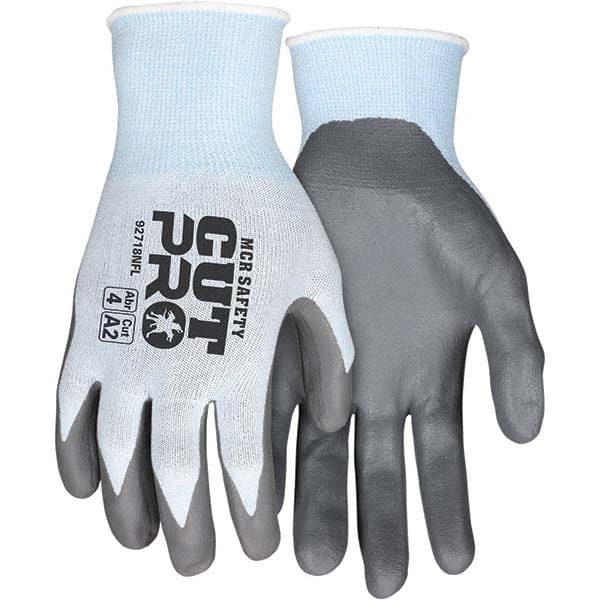 MCR Safety - Size M, ANSI Cut Lvl A2, Puncture Lvl 3, Abrasion Lvl 4, Foam Nitrile Coated Cut & Puncture Resistant Gloves - Makers Industrial Supply