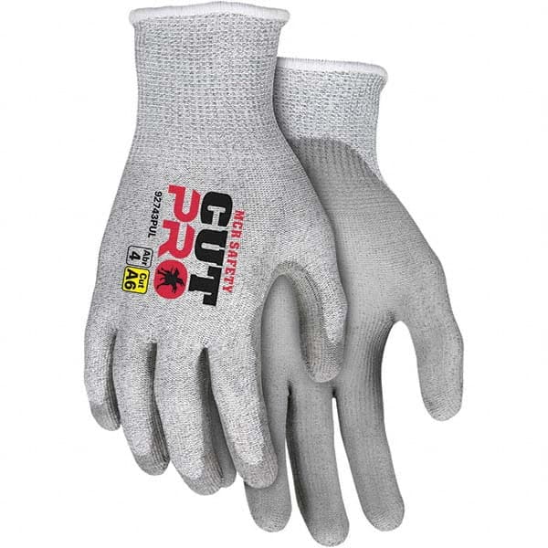 MCR Safety - Size 2XL, ANSI Cut Lvl A6, Puncture Lvl 4, Abrasion Lvl 5, Polyurethane Coated Cut & Puncture Resistant Gloves - Makers Industrial Supply