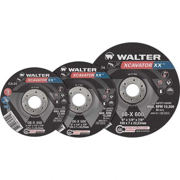 WALTER Surface Technologies - Cutoff Wheels Tool Compatibility: Angle Grinders Wheel Diameter (Inch): 6 - Makers Industrial Supply