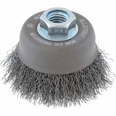 WALTER Surface Technologies - 5" Diam 5/8-11 Threaded Arbor Steel Fill Cup Brush - Makers Industrial Supply