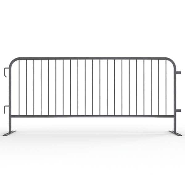 Railing Barriers; Type: Barricade; Color: Gray; Length (Feet): 102.000; Length (Inch): 1.5; Height (Inch): 44; Base Diameter (Inch): 1.5; Rail Diameter (Inch): 1.5; Material: Steel; PSC Code: 3695; Material: Steel