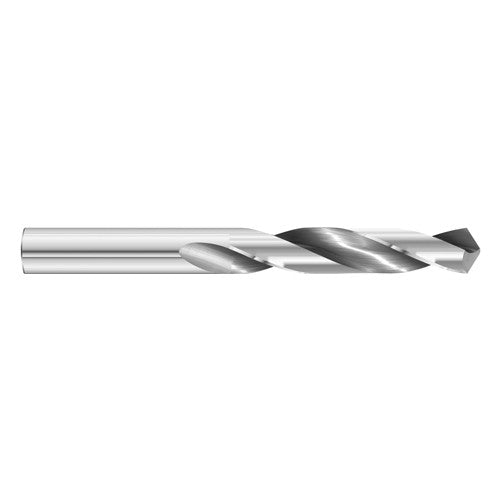 ‎#46 Dia. × 0.081″ Shank × 7/8″ Flute Length × 1-3/4″ OAL, 7xD, 118°, Uncoated, 2xD Flute, External Coolant, Round Solid Carbide Drill