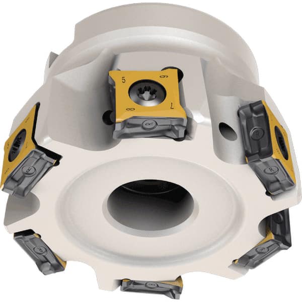 Indexable Square-Shoulder Face Mill:  T890HT FLND6.0202.0R13,  6'' Cut Dia,  2.0000″ Arbor Hole Dia,  0.3740″ Max Cutting Depth Uses  20,  LN.T 1306 Inserts,  Through Coolant,  Series  T890HT