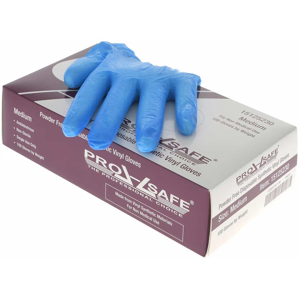 PRO-SAFE - Size M, 3 mil, Synthetic Hybrid Disposable Gloves - Makers Industrial Supply